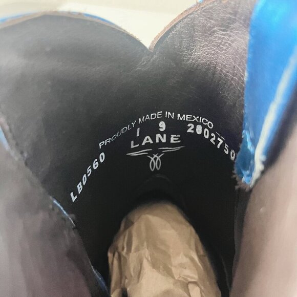 Lane SMOKESHOW Womens Cowboy Bootie 9 Blue Western Cowgirl Short Ankle Boots - Picture 9 of 11